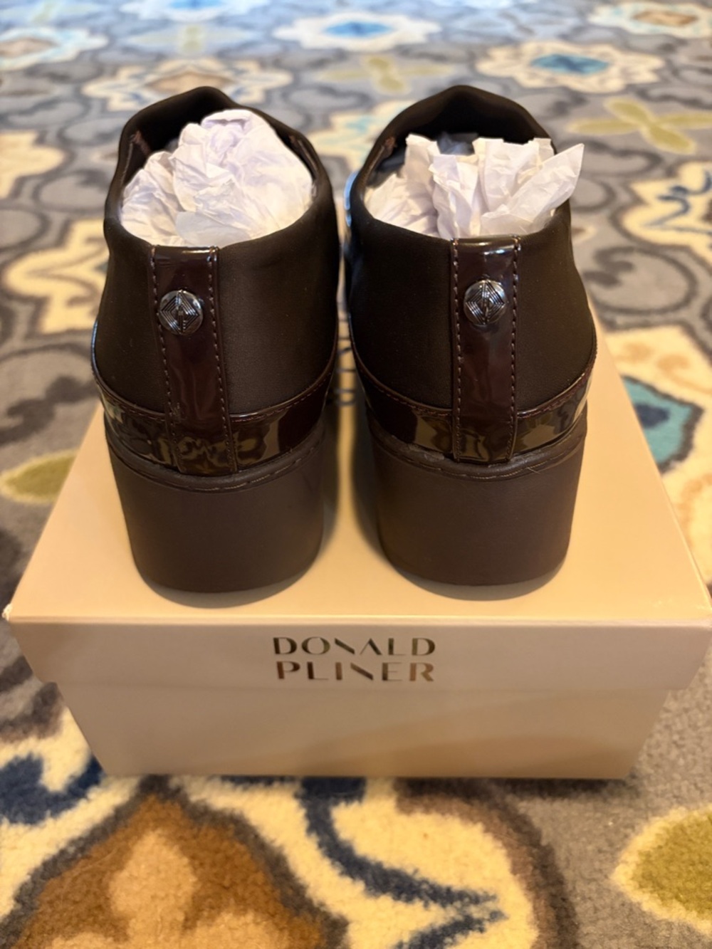 Donald J. Pliner Wilson Dark Brown Slip-On Loafers - Picture 6 of 6